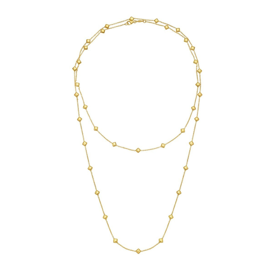 14K Pyramid Station Layered Necklace, view 3