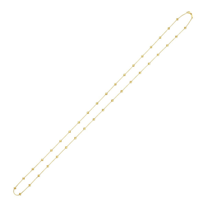 14K Pyramid Station Layered Necklace, view 4