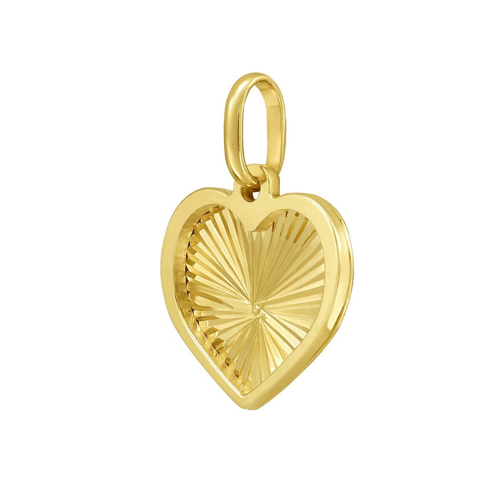 14K Radiant Heart Charm, view 2