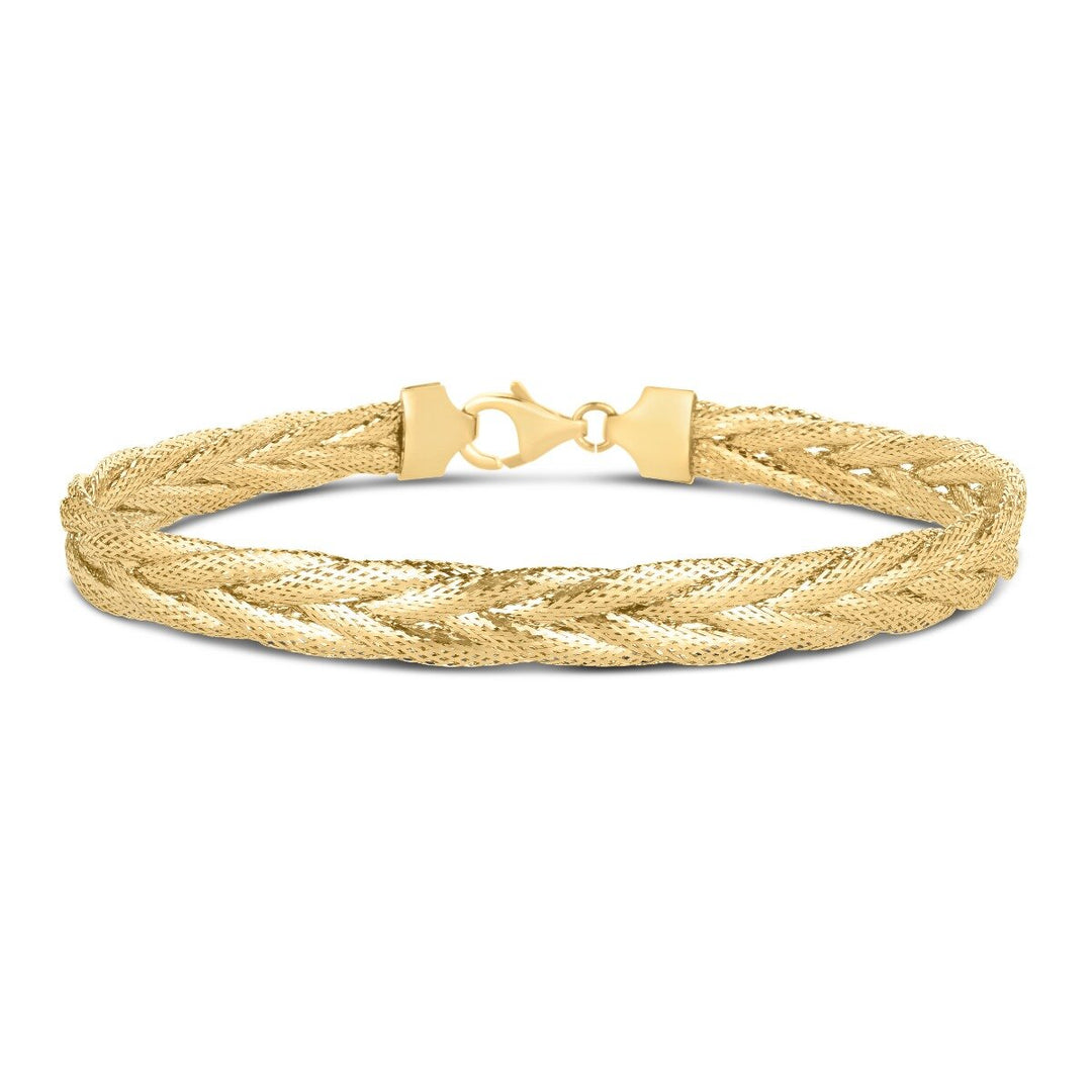 14K Rapunzel Woven Chain, front view