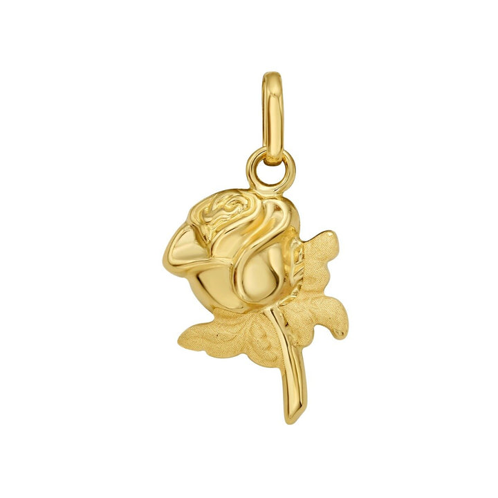 14K Rose Charm, front view