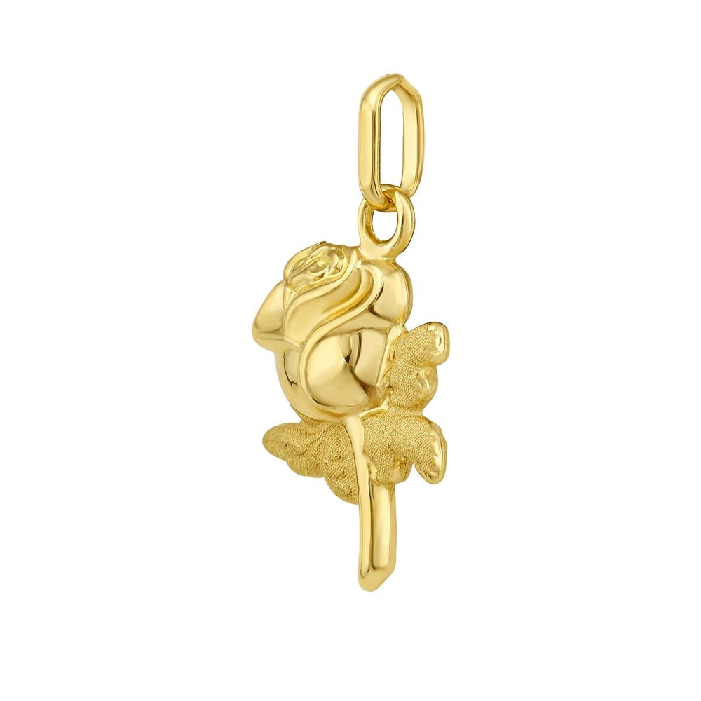 14K Rose Charm, view 2