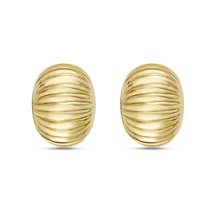 14K Round Tubogas Studs, front view