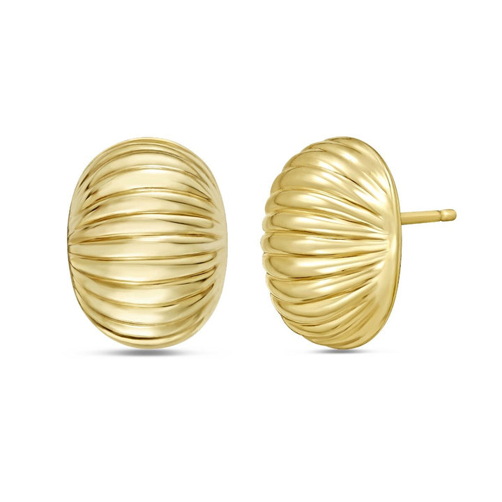 14K Round Tubogas Studs, view 2