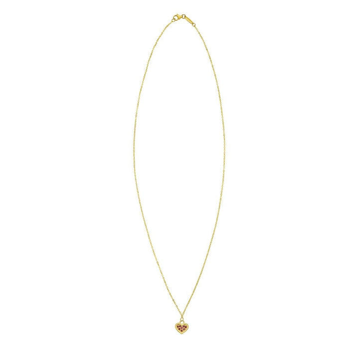 14K Ruby Heart Necklace, view 2