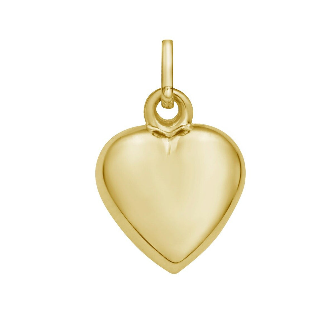 14K Small Heart Charm, front view