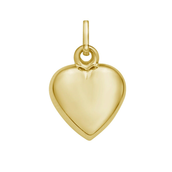 14K Small Heart Charm, front view