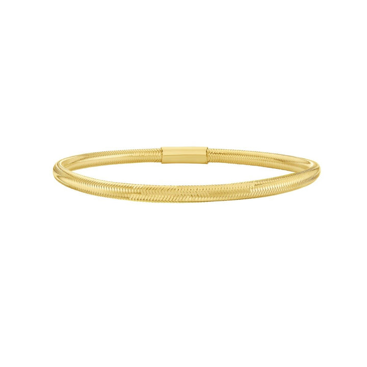 14K Small Stretch Mesh Bracelet, front view