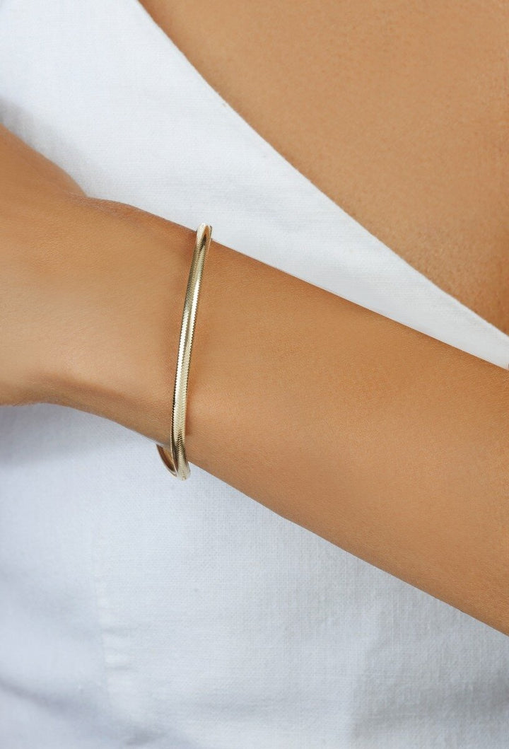 14K Small Stretch Mesh Bracelet, view 2