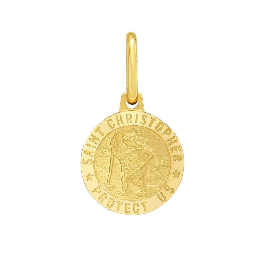 14K St. Christopher Charm, front view