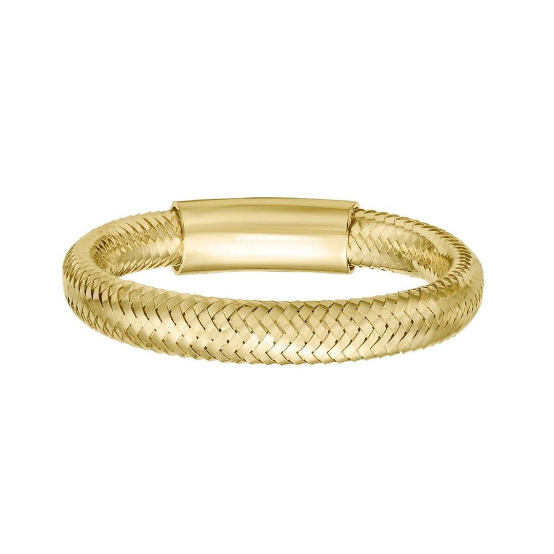 14K Stretch Mesh Ring, front view
