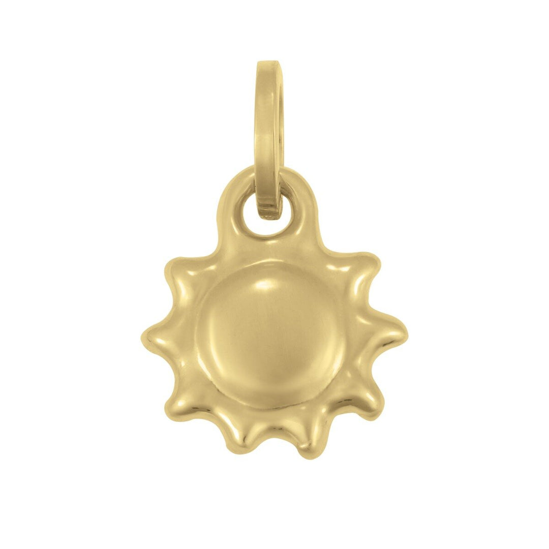 14K Sun Charm, front view