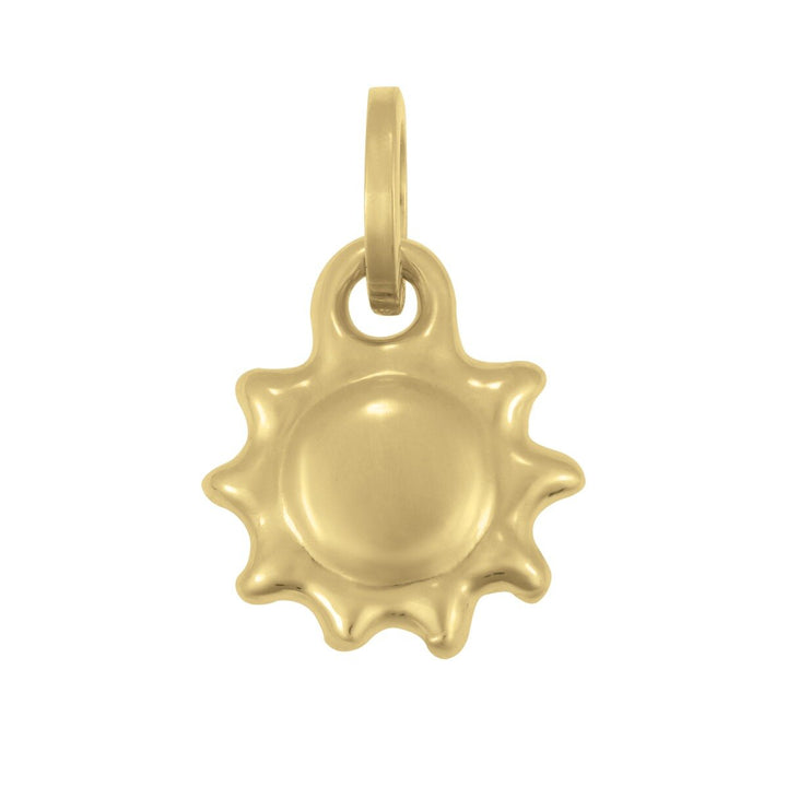 14K Sun Charm, front view