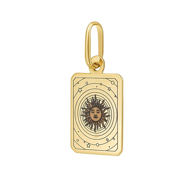 14K Sun Tarot Charm, view 2