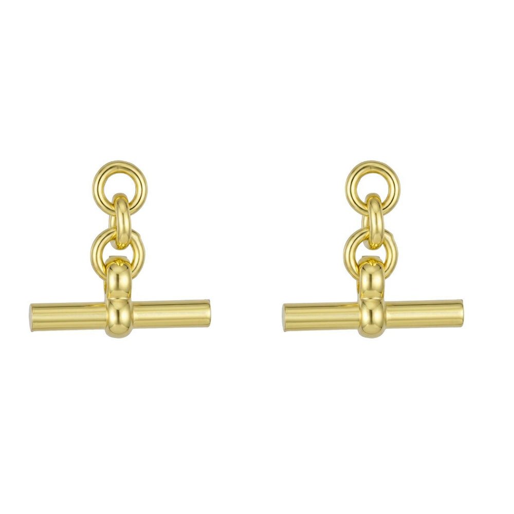 14K T-Bar Dangle Earrings, view 2