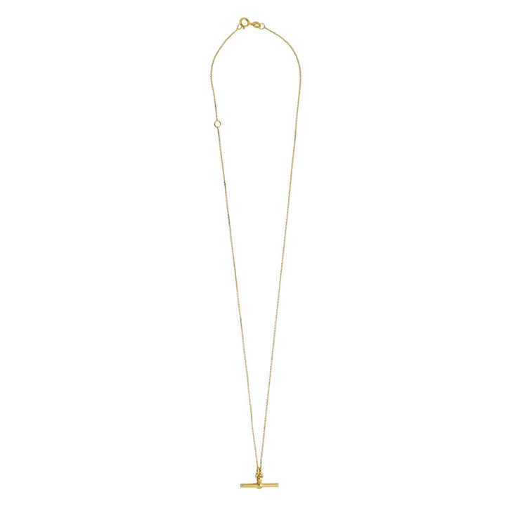 14K T-Bar Necklace, view 3