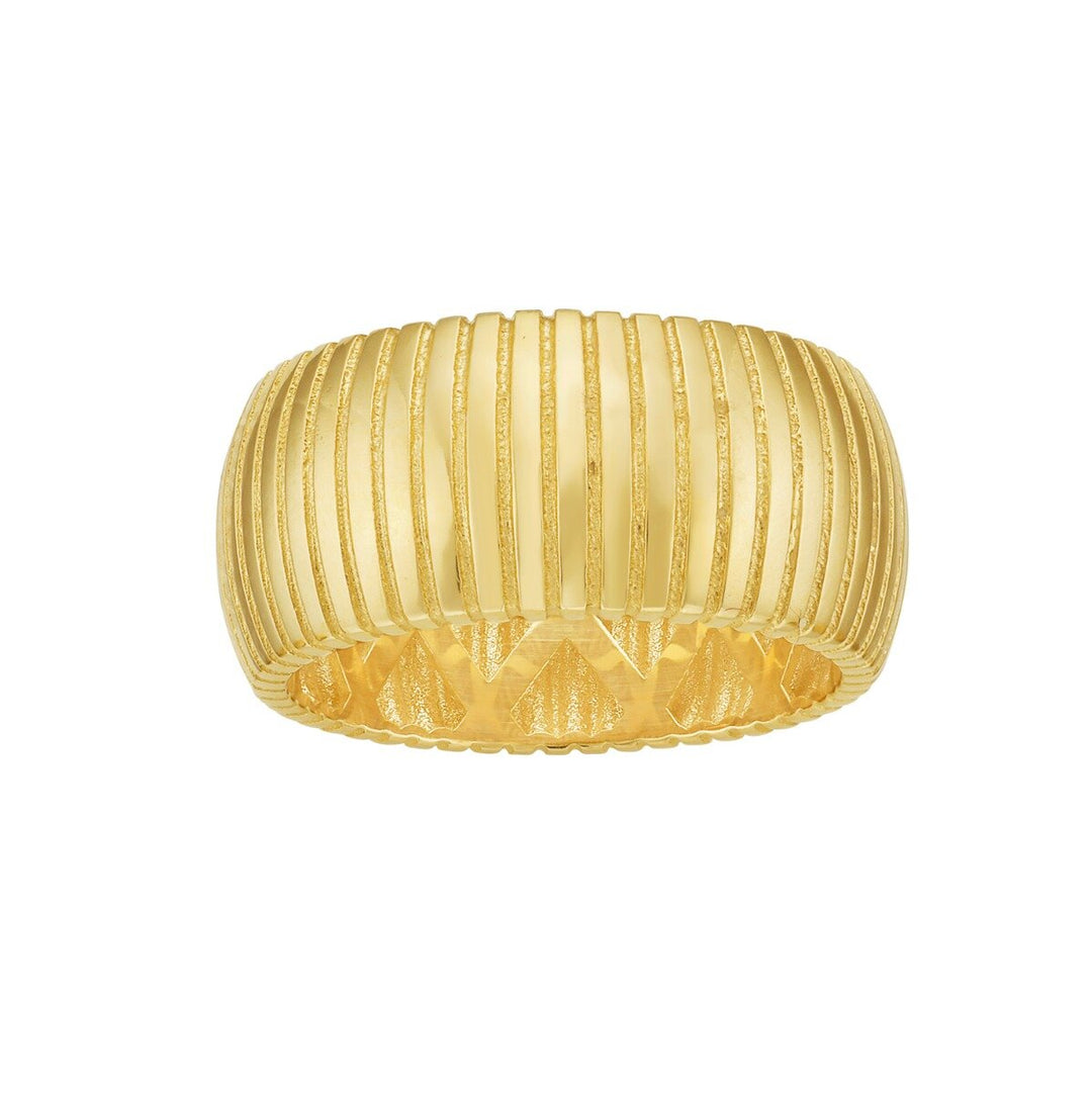 14K Thick Tubogas Ring, front view