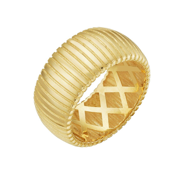 14K Thick Tubogas Ring, view 3