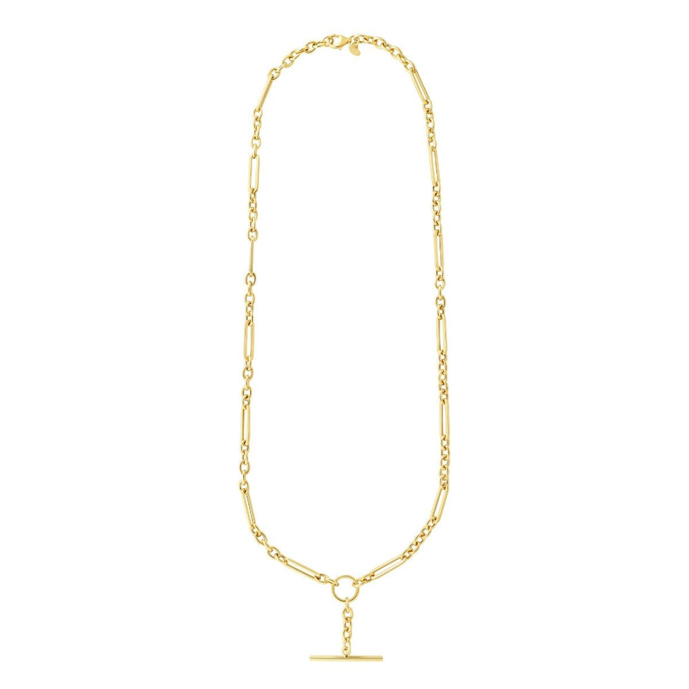 14K Toggle Necklace, view 2