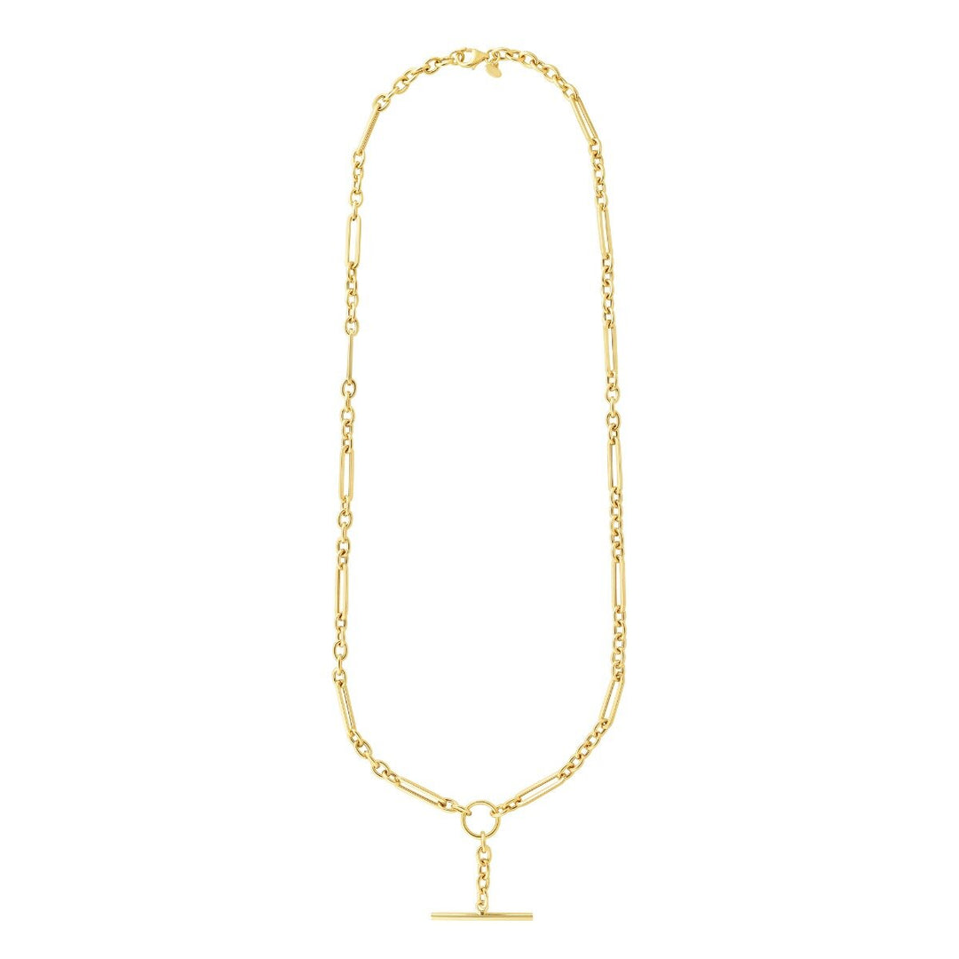 14K Toggle Necklace, view 2