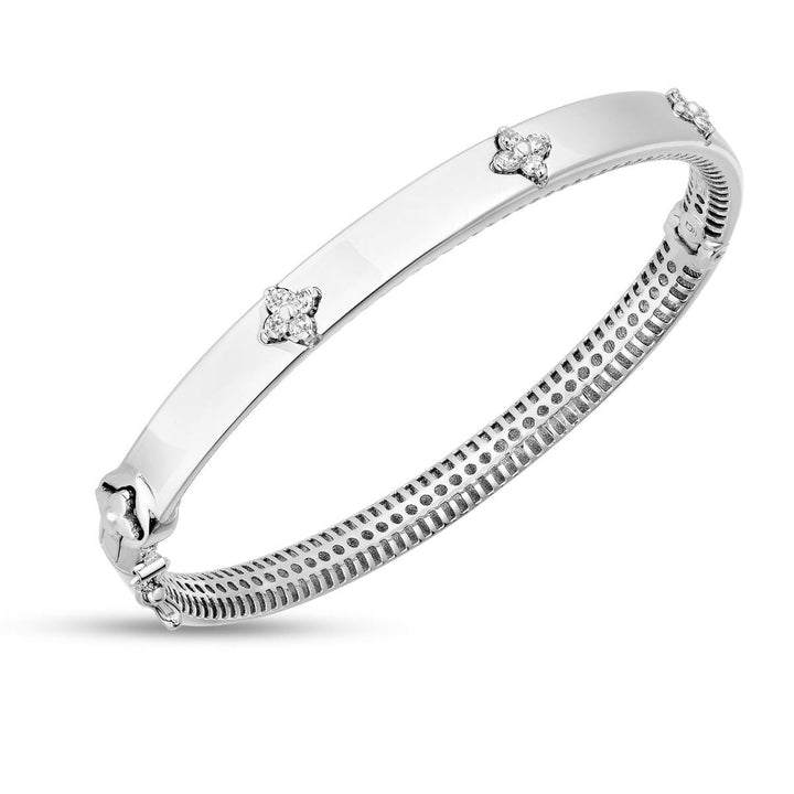14K Trilogy Diamond Bangle, view 3