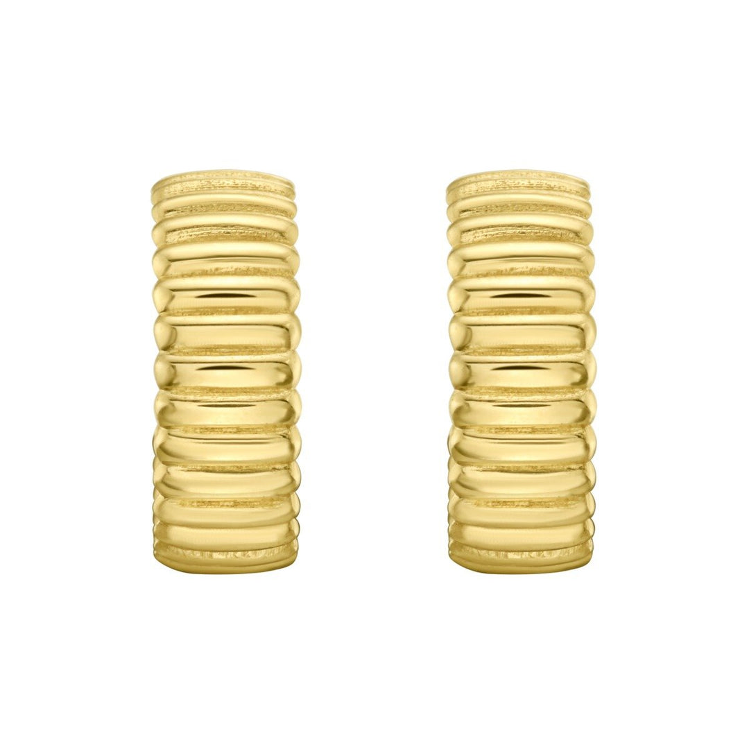 14K Tubogas C-Hoops, view 3