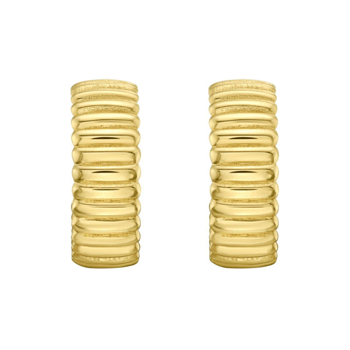 14K Tubogas C-Hoops, view 3