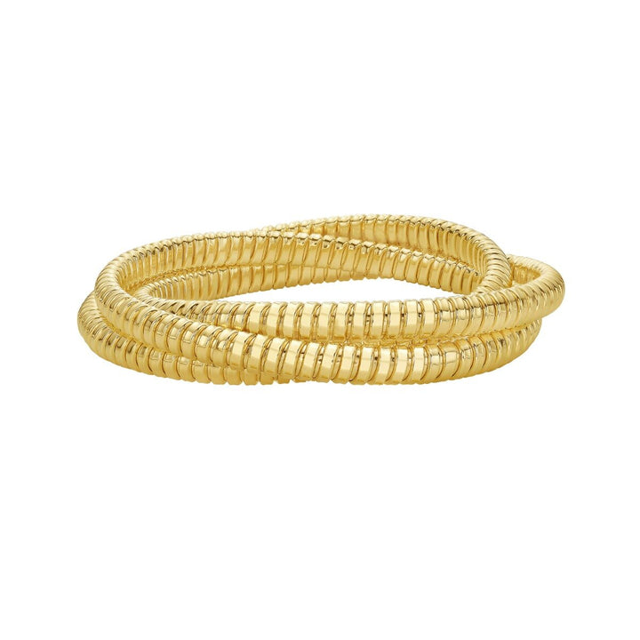 14K Tubogas Wrapped Bangle, front view