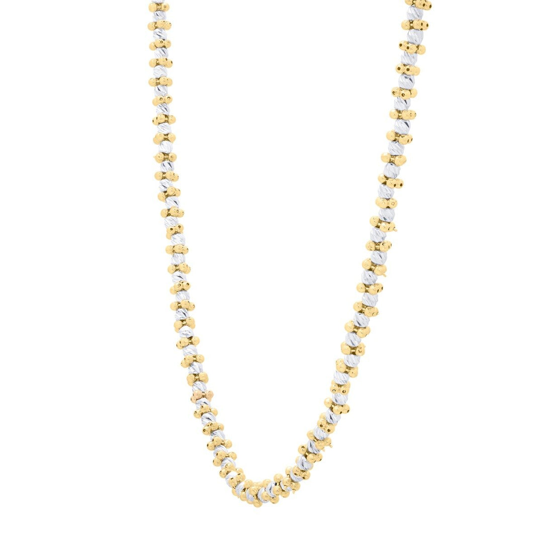 14K Two-Tone Gold Pallina Bead TT Chain, view 3
