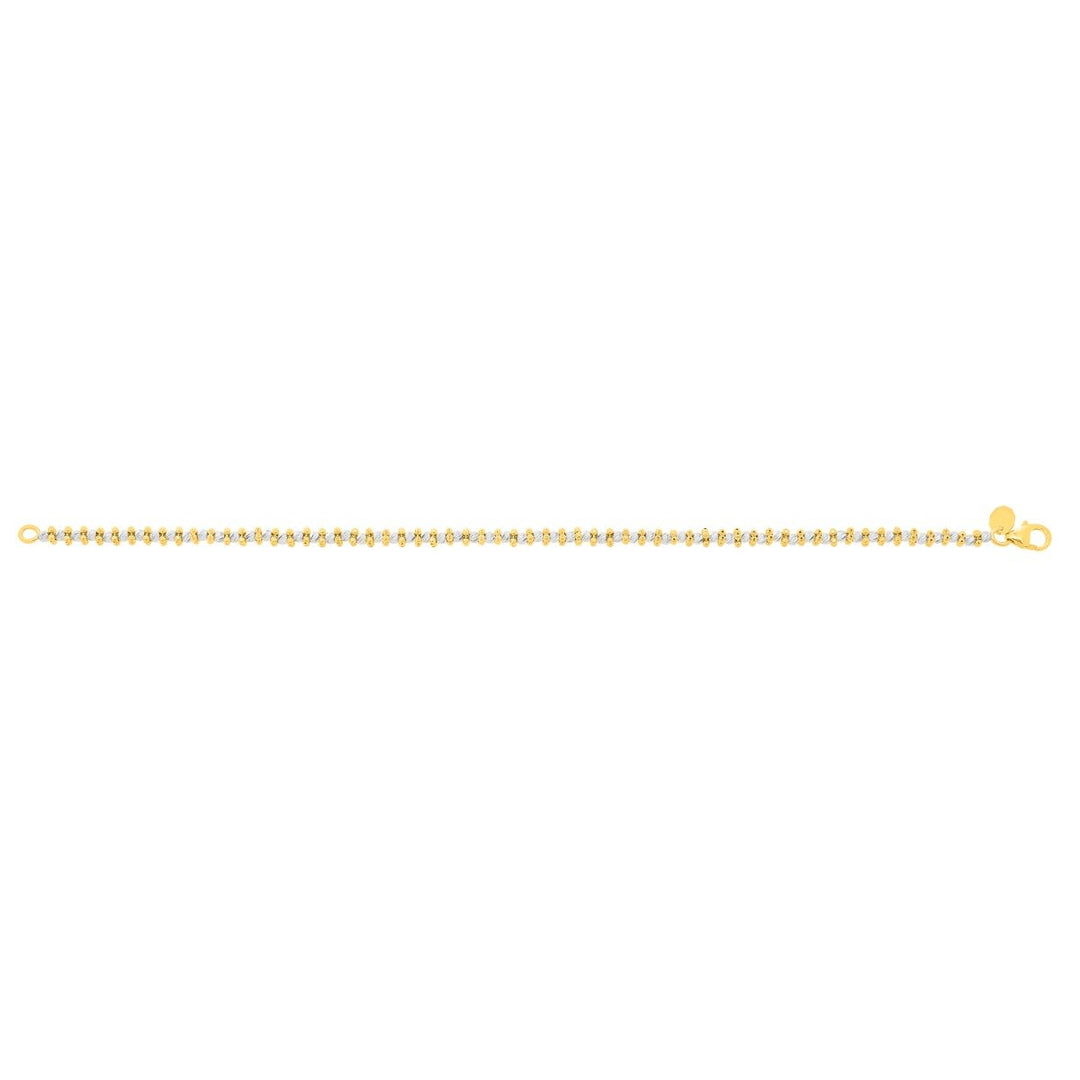 14K Two-Tone Gold Pallina Bead TT Chain, view 4