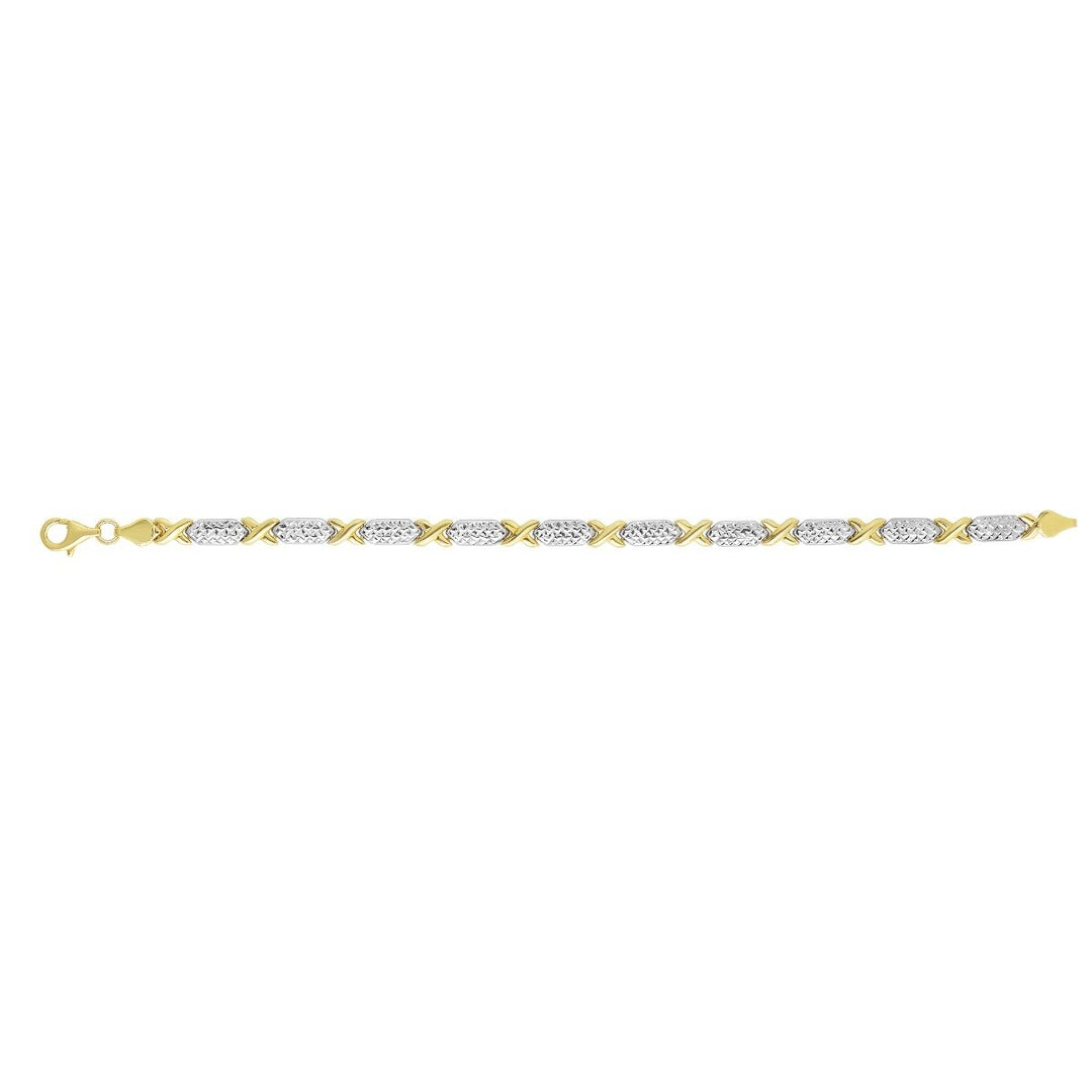 14K Two-tone Gold Stampato Bracelet, front view