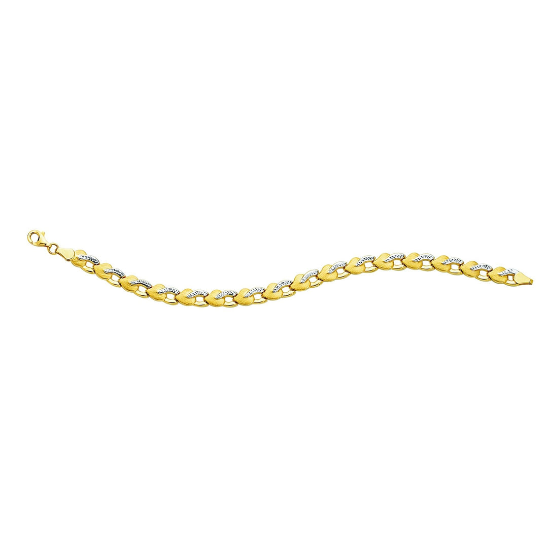 14K Two-tone Gold Stampato Bracelet, front view