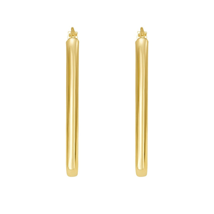 14K V Hoop Earrings, view 3