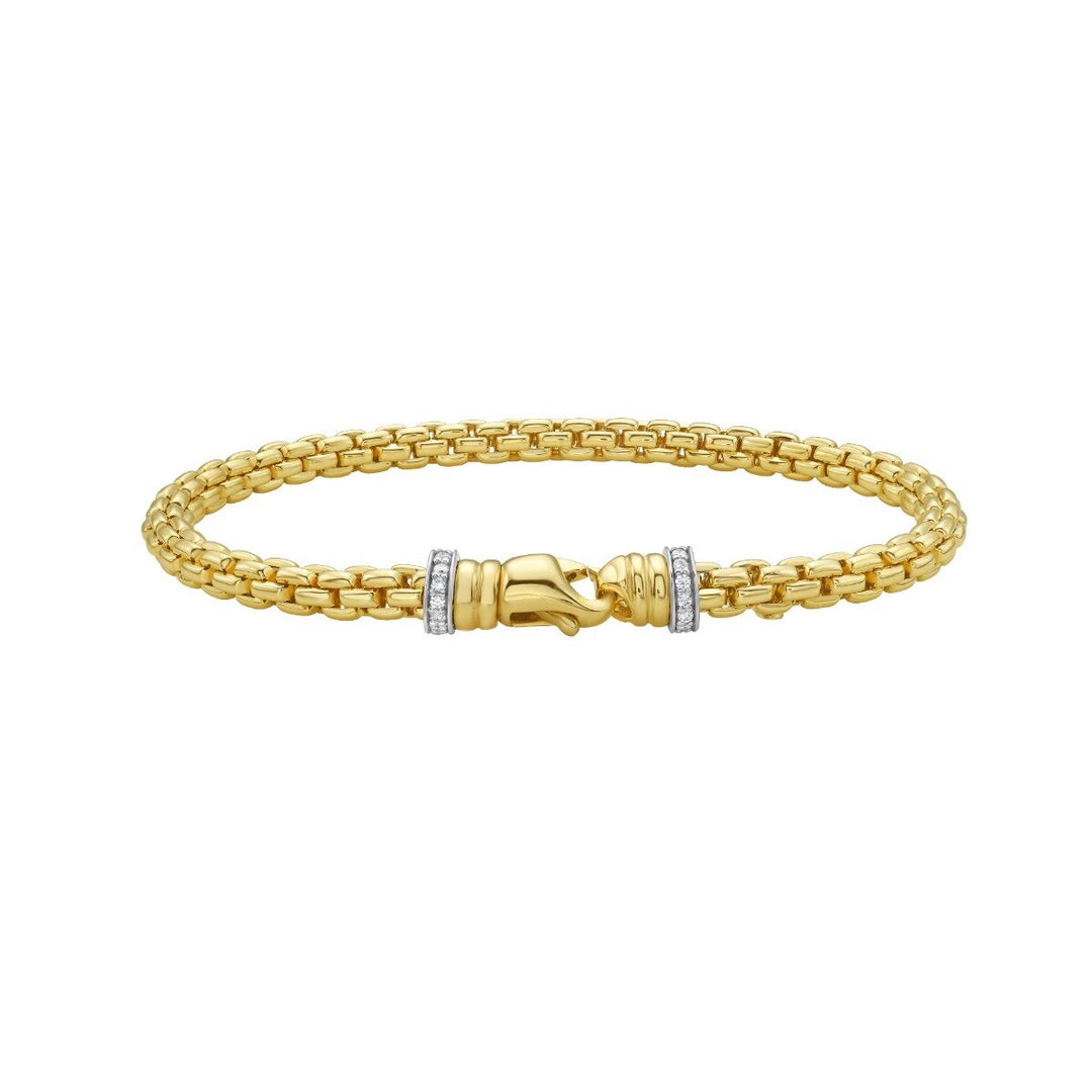 14K Venetian Diamond Clasp Bracelet, front view