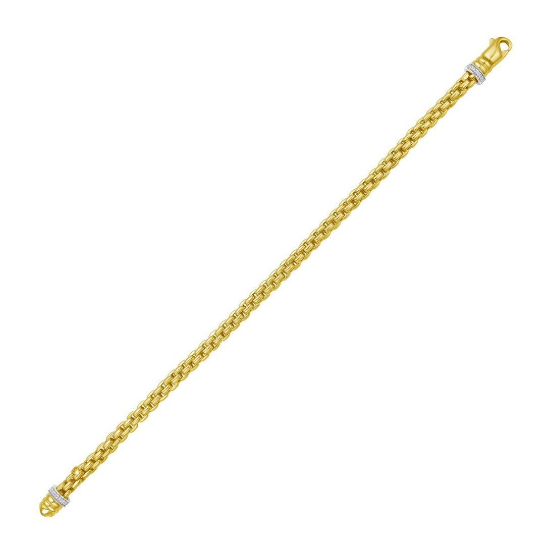 14K Venetian Diamond Clasp Bracelet, view 2