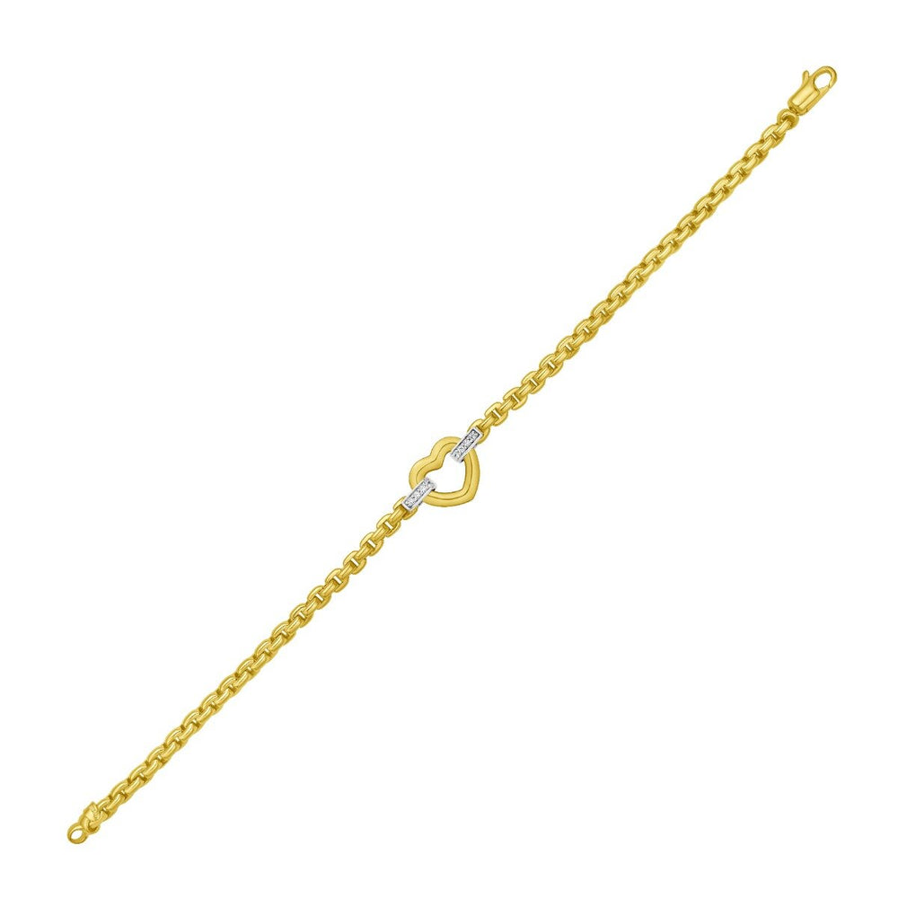 14K Venetian Heart Bracelet, view 2