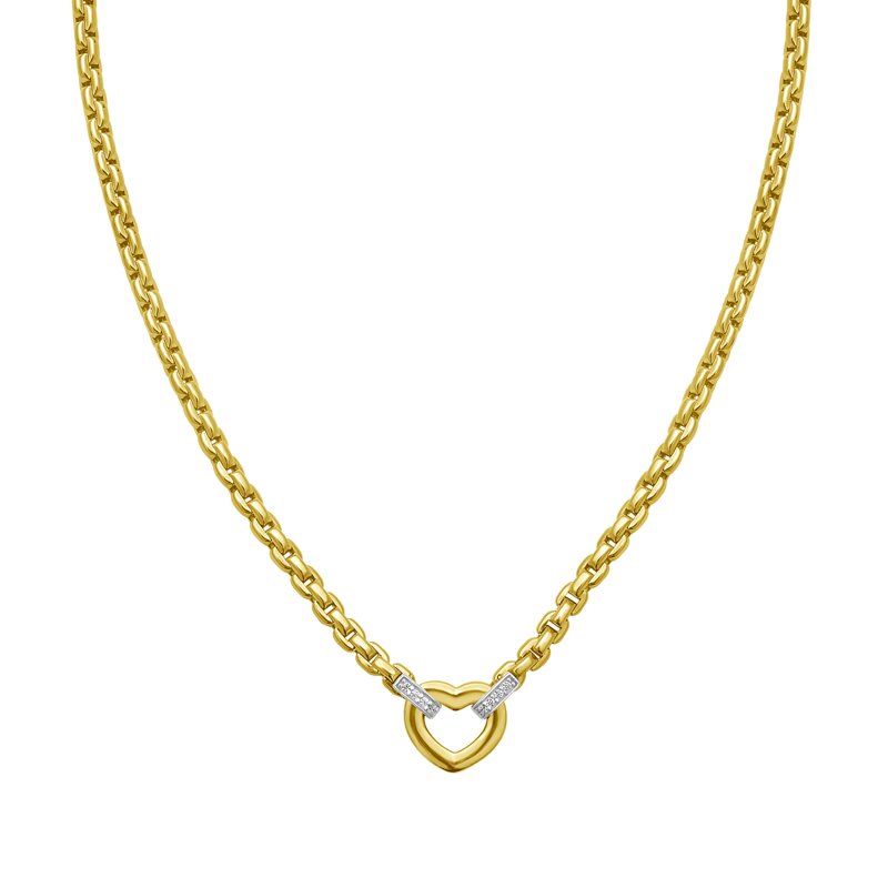 14K Venetian Heart Necklace, front view