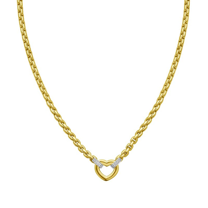 14K Venetian Heart Necklace, front view