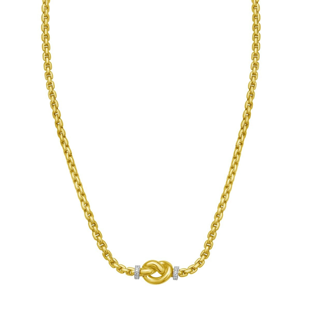 14K Venetian Knot Necklace, front view