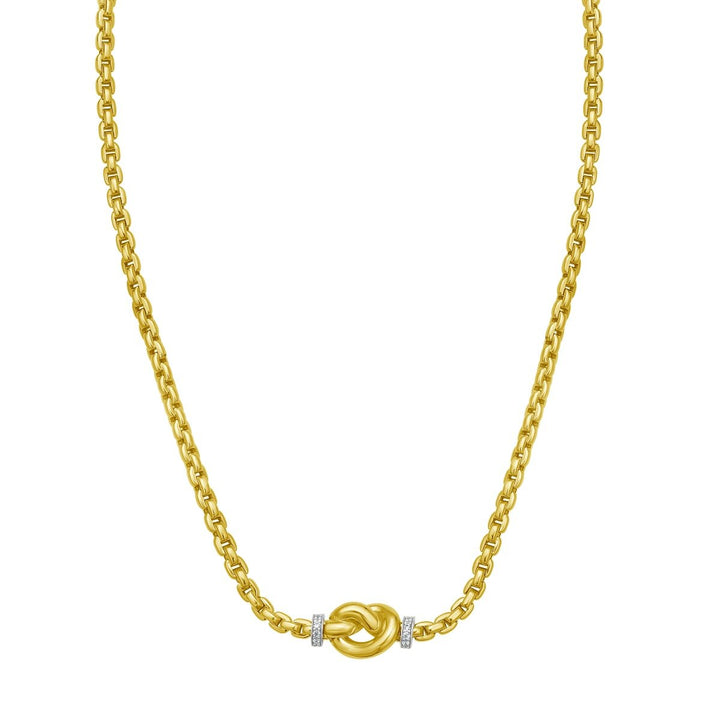 14K Venetian Knot Necklace, front view