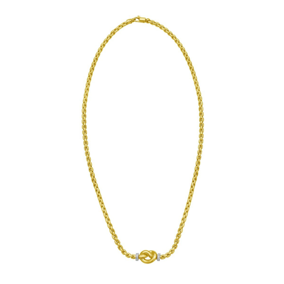 14K Venetian Knot Necklace, view 2
