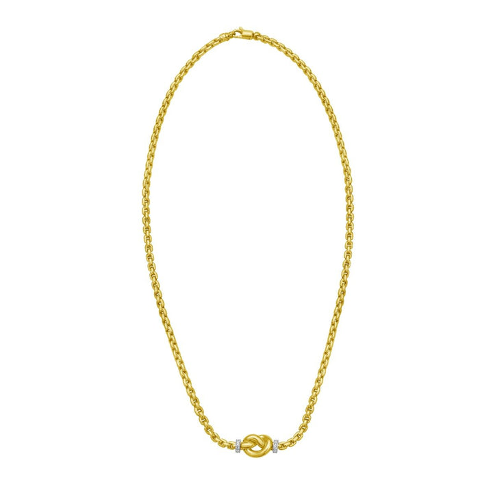 14K Venetian Knot Necklace, view 2