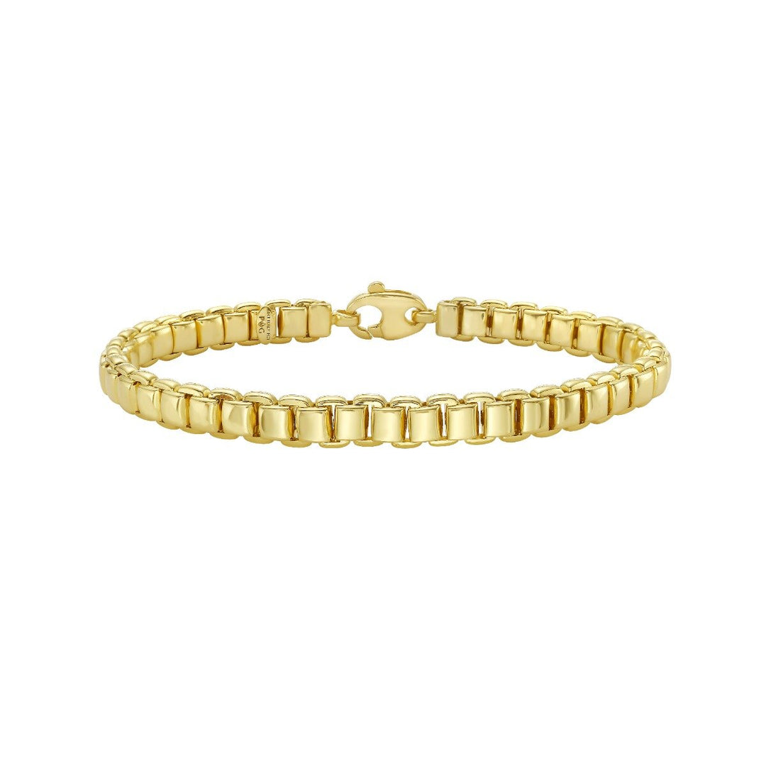 14K Venetian Link Bracelet, front view