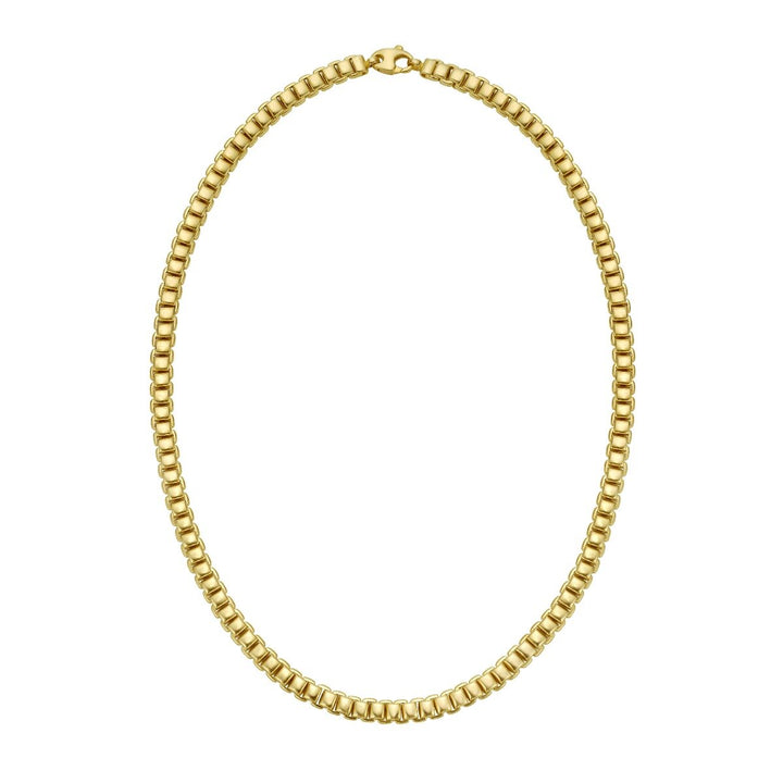 14K Venetian Link Necklace, front view