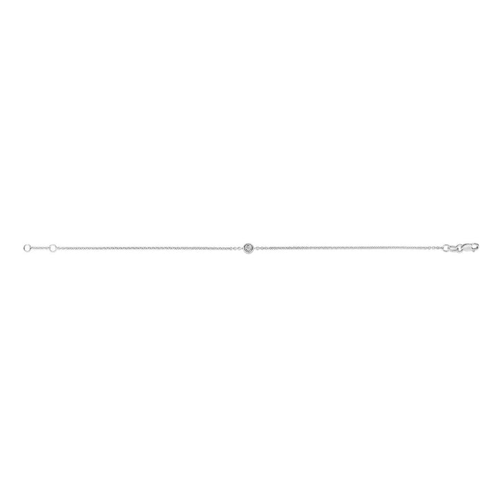 14K White Gold Solo Diamond Bracelets, view 2