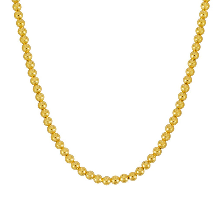 14K Yellow Gold 6mm Bead Chain, front view
