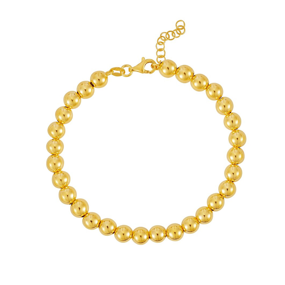 14K Yellow Gold 6mm Bead Chain, view 2