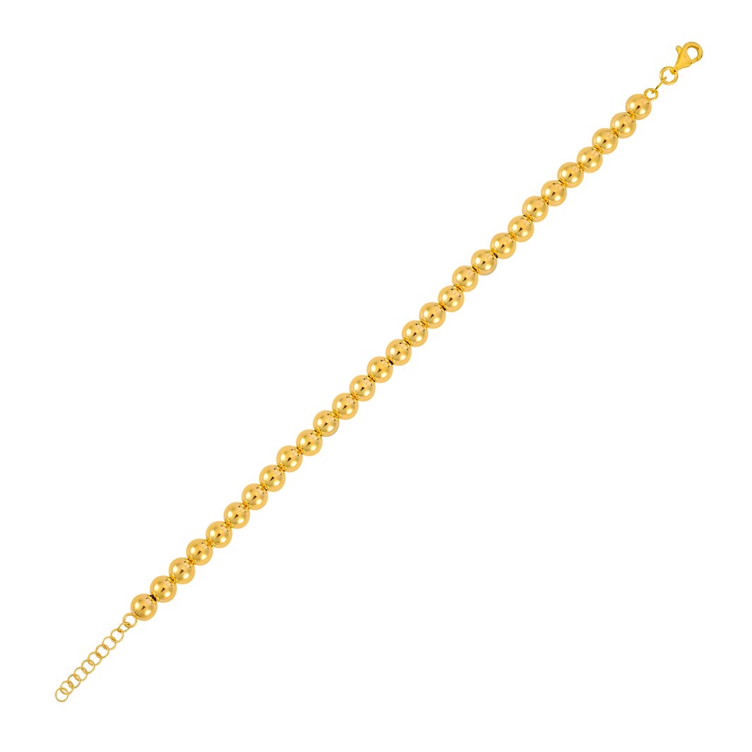 14K Yellow Gold 6mm Bead Chain, view 3