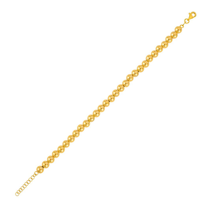 14K Yellow Gold 6mm Bead Chain, view 3