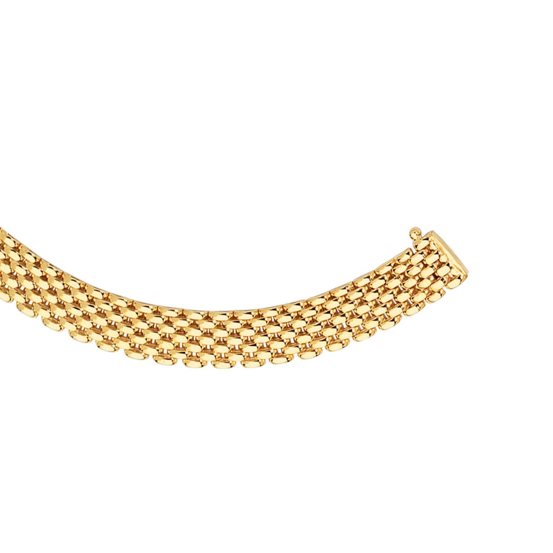14K Yellow Gold 9mm Panther Chain, front view